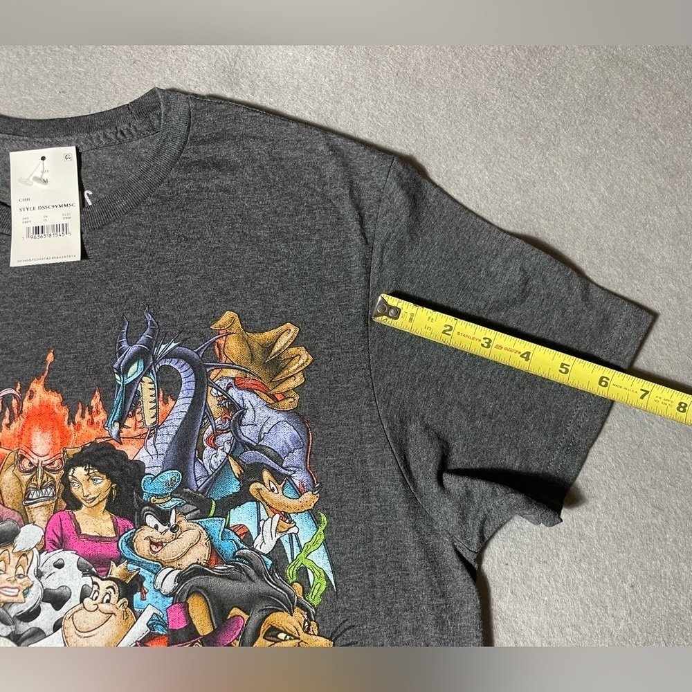 Disney Villains T-Shirt Men’s Group Collage Heather Gray Size Medium - Picture 5 of 6